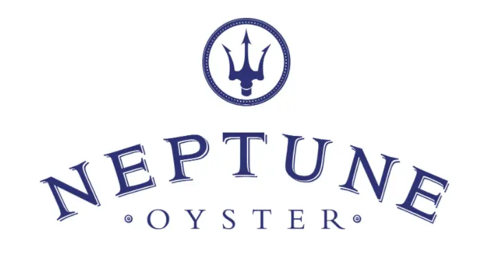 Neptune Oyster's logo: a navy trident above the words NEPTUNE OYSTER on white.